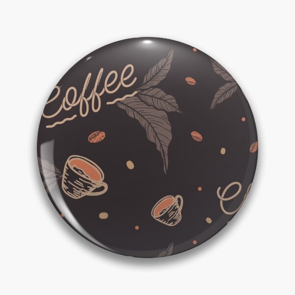 Item preview, Coffee with Leaves Pattern designed and sold by TFM-Novelties.