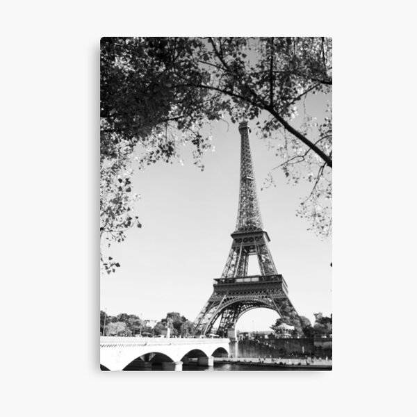 "Black and White Paris Eiffel Tower in the Fall" Canvas Print for Sale by AlexandraStr Redbubble