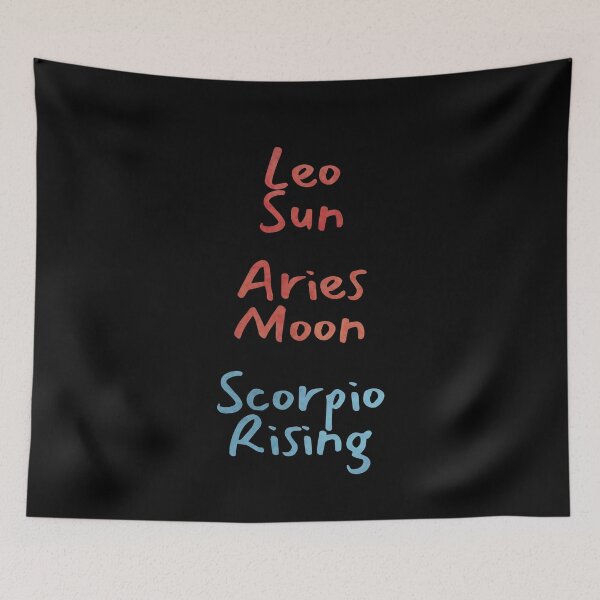 Item preview, Leo Sun Aries Moon Scorpio Rising Text designed and sold by leomooncreates.
