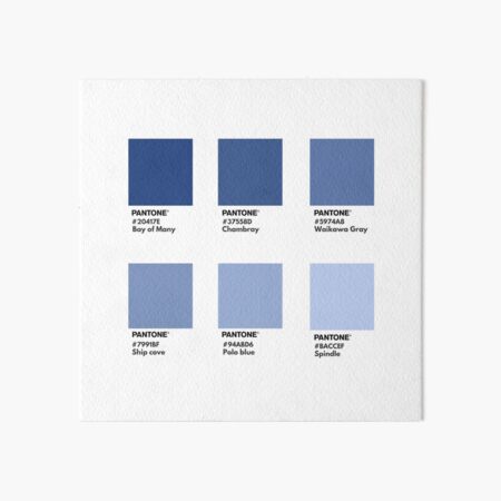 Dark Blue Gray Gradient Palette Pantone Color Swatch Photographic Print By  Softlycarol