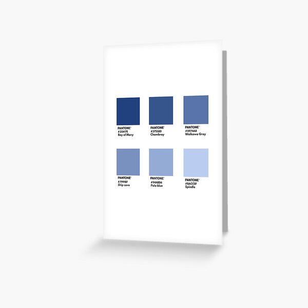 Pastel blue pantone color swatch Greeting Card for Sale by