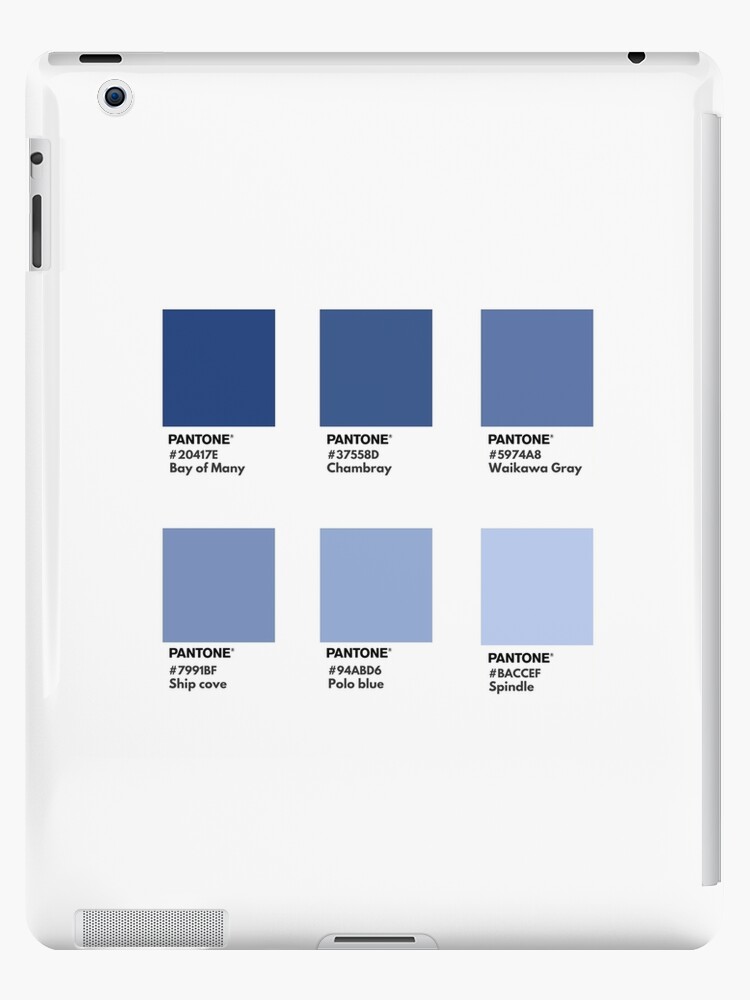 Dark blue gray gradient palette pantone color swatch iPad Case