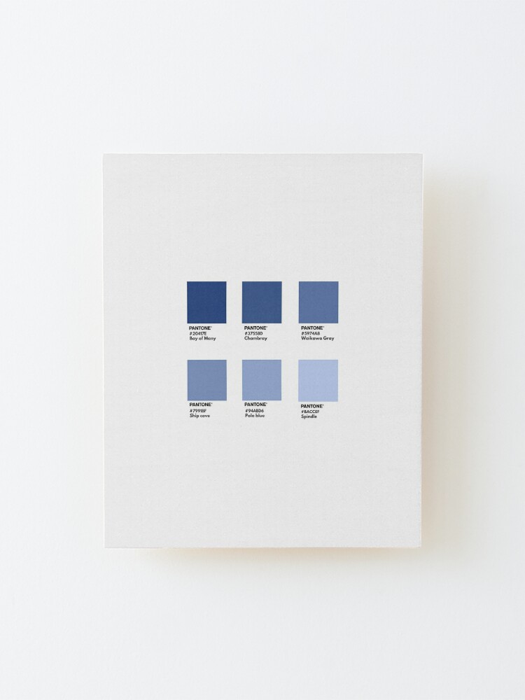 Dark blue gray gradient palette pantone color swatch | Mounted Print