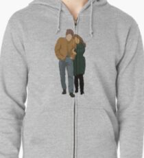 Minimalist Freewheelin' Bob Dylan Zipped Hoodie