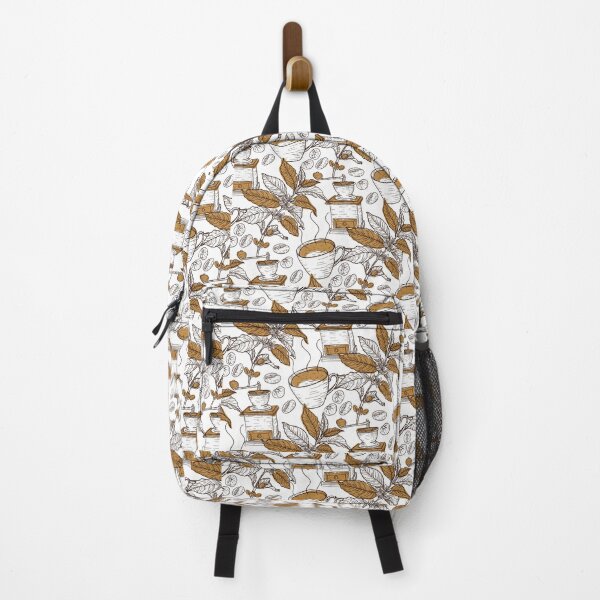 Item preview, White Coffee with Leaves Pattern designed and sold by TFM-Novelties.