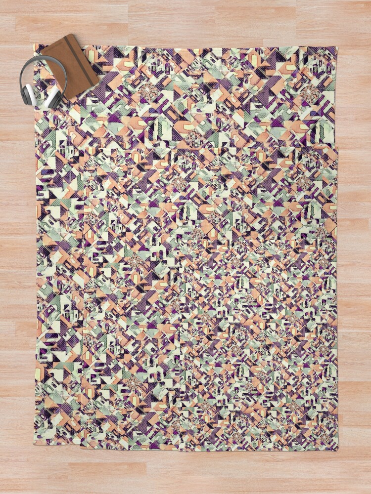 Alternate view of Abstract Halftone Diamonds Throw Blanket