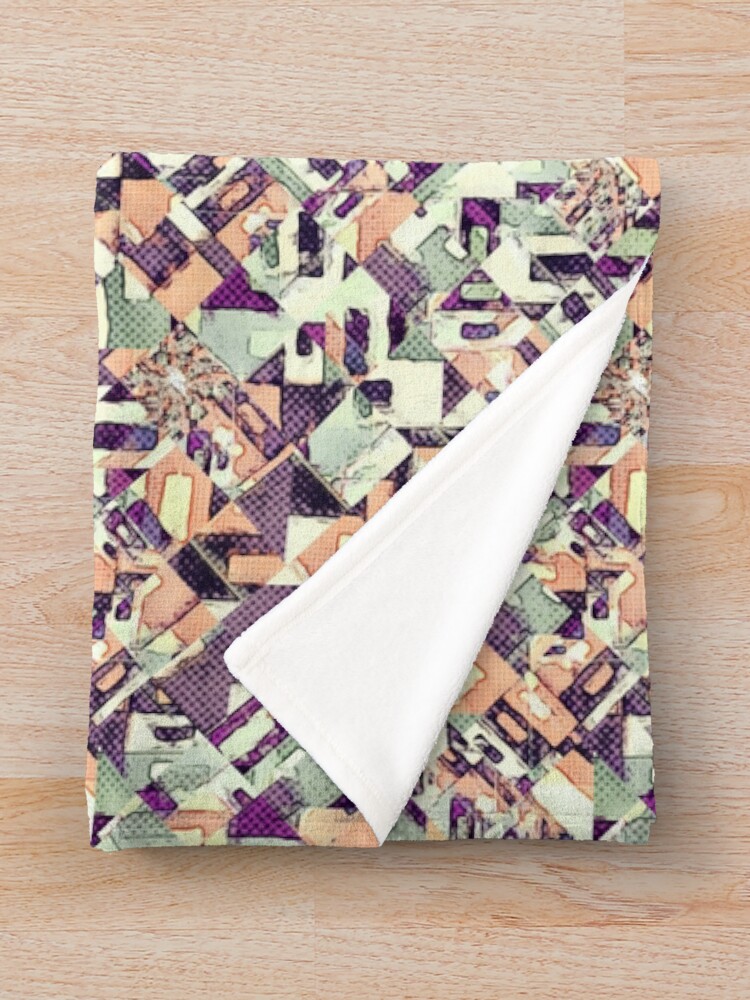 Alternate view of Abstract Halftone Diamonds Throw Blanket