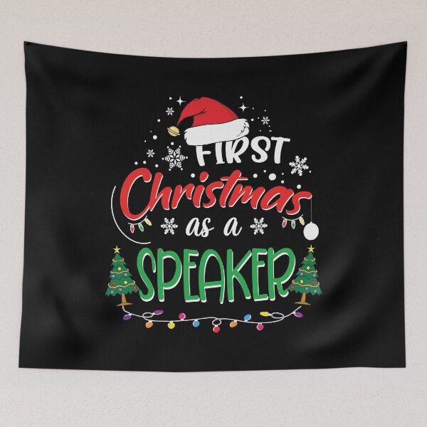 Item preview, First Christmas as a Speaker Funny 1st Christmas Gifts Ideas for New Speaker Speakers designed and sold by clothesy7.