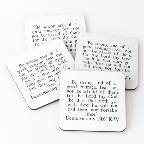 Item preview, Deuteronomy 31:6 KJV designed and sold by IBMClothing.
