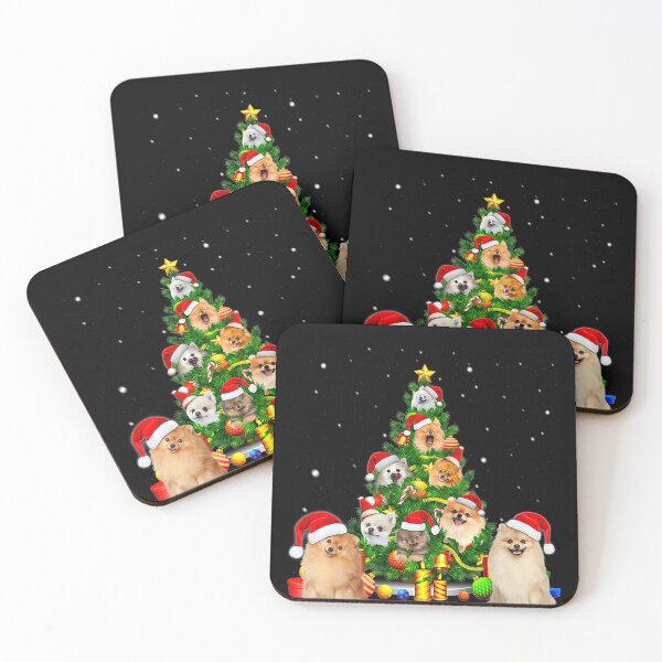 Artikelvorschau, Pomeranian Christmas Tree Cute Premium entworfen und verkauft von MarcelaSoto.