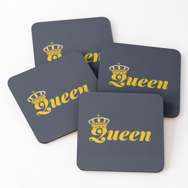 Item preview, Queen in golden text with crown  designed and sold by BloompodDesigns.