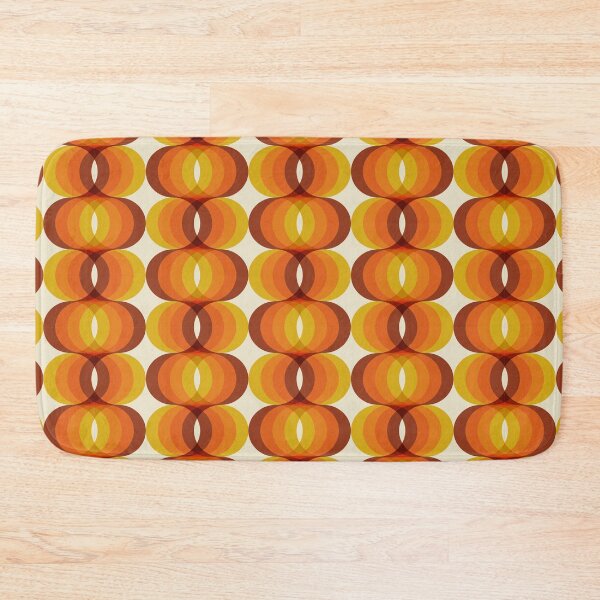 Item preview, Orange, Brown, and Ivory Retro 1960s Wavy Pattern designed and sold by Eyestigmatic.