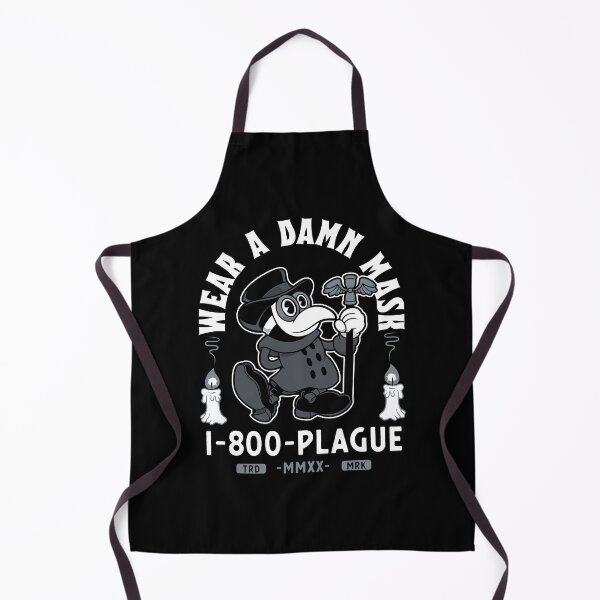 Item preview, Vintage Cartoon Plague Doctor - Wear a Damn Mask - Macabre designed and sold by Nemons.