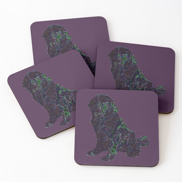 Item preview, Newfoundland Dog Purple Blue Crystal designed and sold by Moonyflower.