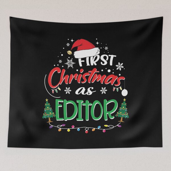 Item preview, First Christmas as Editor Funny 1st Christmas Gifts Ideas for New Editor Editors designed and sold by clothesy7.