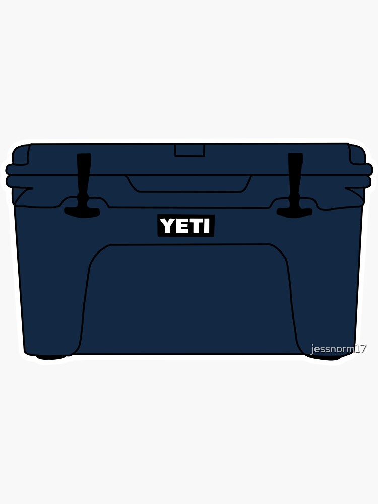 "Navy Blue Yeti Cooler" Sticker for Sale by jessnorm17 Redbubble