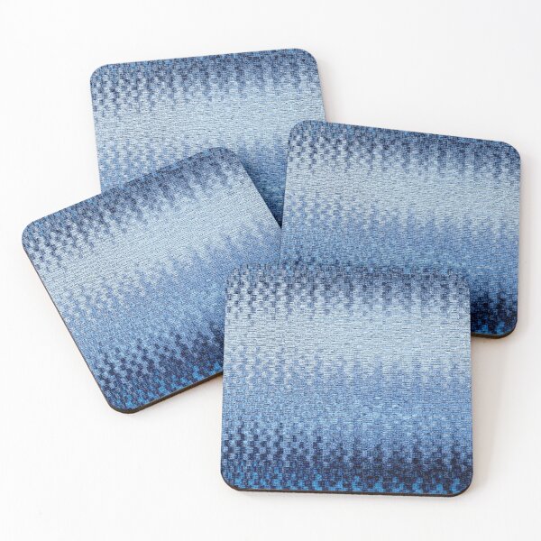 Item preview, Abstract Shades of Blue Ocean Tile Mosaic designed and sold by Walk-It-Off.