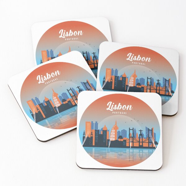 Item preview, Lisbon Portugal night skyline designed and sold by louzaartist.