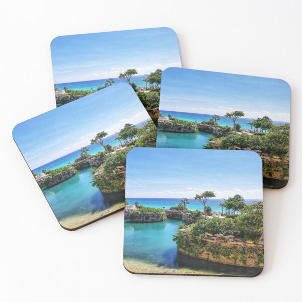 Item preview, Sunny Beach Paradise with Blue Ocean Water and Palm Trees designed and sold by Seeding Serendipity.