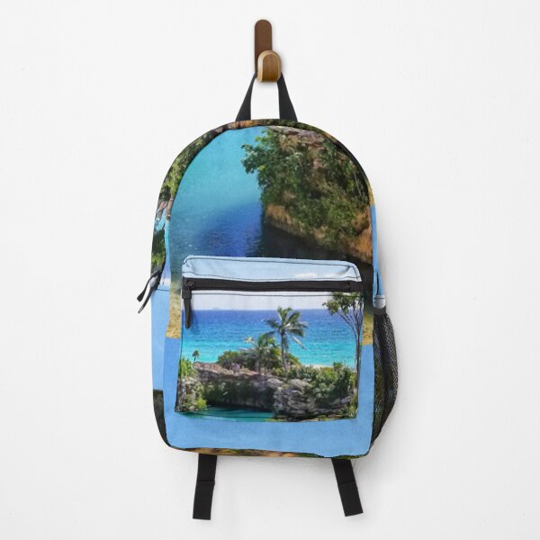 Item preview, Sunny Beach Paradise with Blue Ocean Water and Palm Trees designed and sold by Seeding Serendipity.