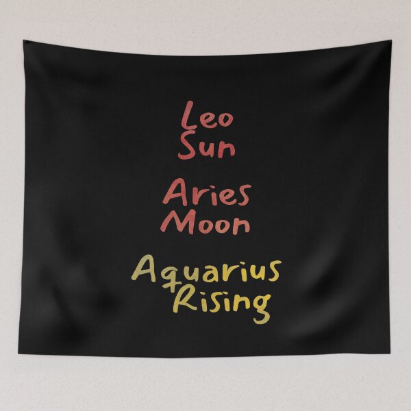 Item preview, Leo Sun Aries Moon Aquarius Rising Text designed and sold by leomooncreates.