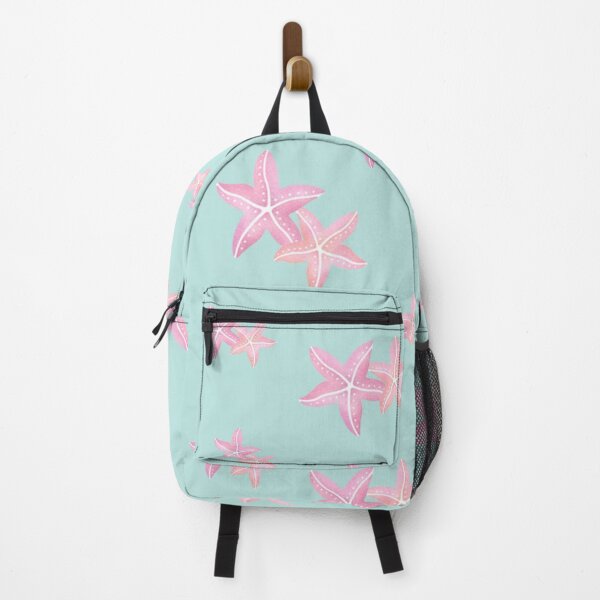 Item preview, Blue Aesthethic Pink Star Fish Pattern designed and sold by Soul-on-groove.