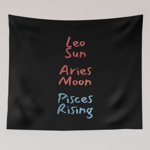 Item preview, Leo Sun Aries Moon Pisces Rising Text designed and sold by leomooncreates.