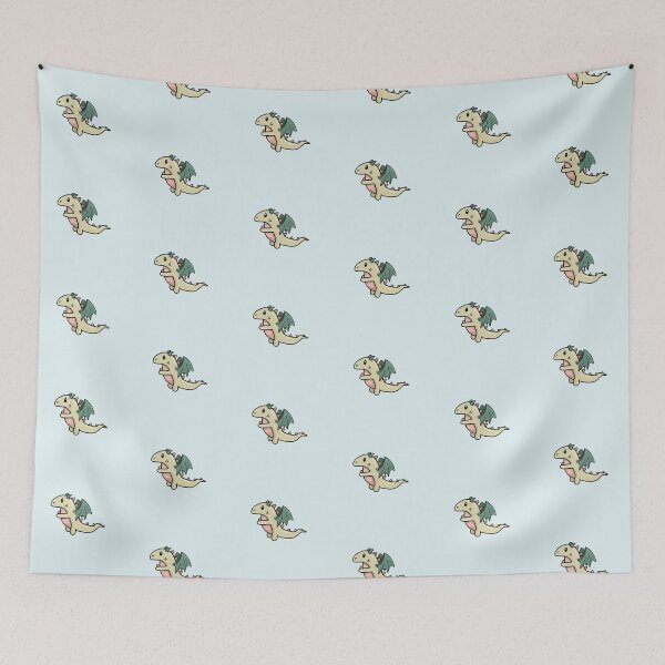 Item preview, Cute Green and Pink Pastel Dragon  designed and sold by Natasha Greene.