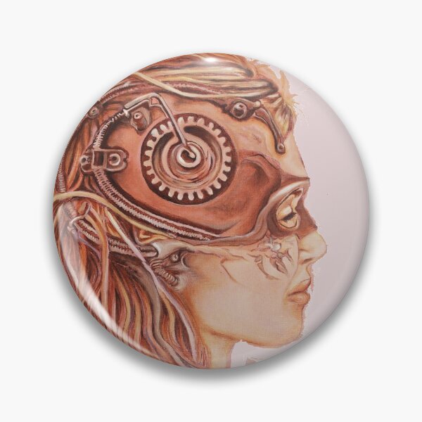 Item preview, cyber brain steampunk painting designed and sold by BarbaraFarina.
