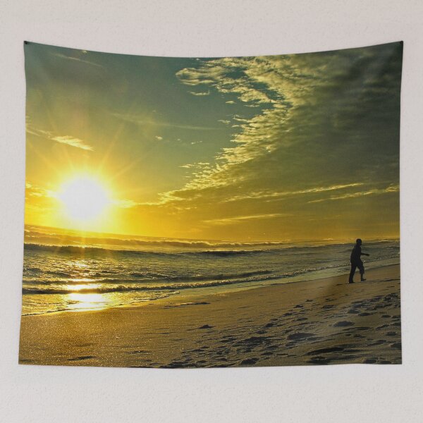 Item preview, Golden Sunset Tropical Seashore Beach Seascape designed and sold by worldways.