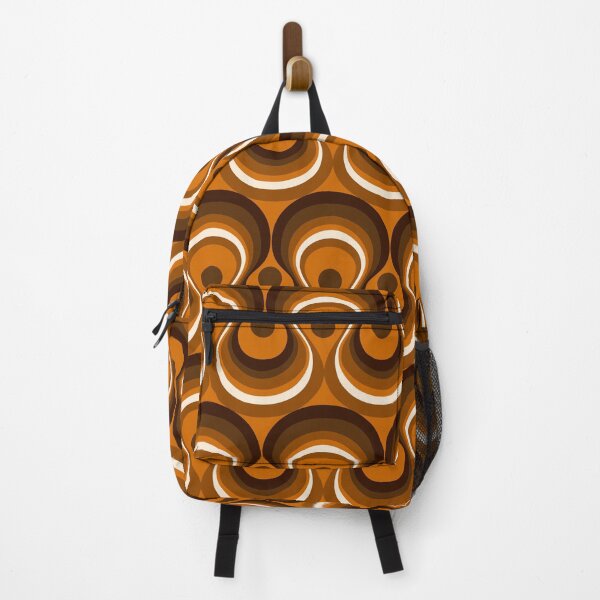 Item preview, Brown, Orange & Ivory Wavy Lines Retro Pattern designed and sold by Eyestigmatic.