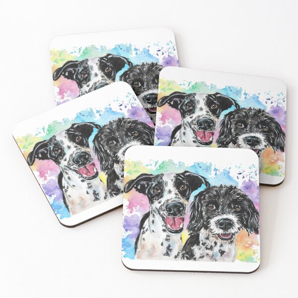 Item preview, Duo of Watercolour Dogs designed and sold by SaltySerenity.