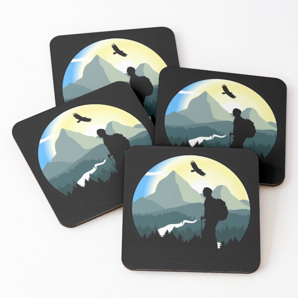 Item preview, Mountains, hiking, wilderness - man designed and sold by claudiasartwork.