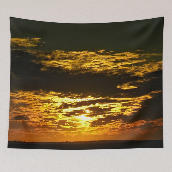 Item preview, Golden Sunset at Sea Dark Clouds Coastline Seascape designed and sold by worldways.