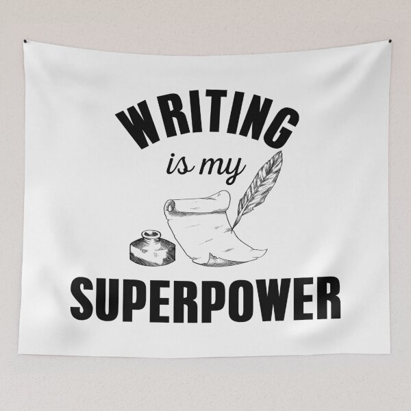 Item preview, Writing is My Superpower designed and sold by Mariano Topno.