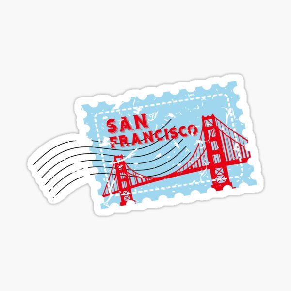 Item preview, San Francisco USA Travel Souvenir Stamp Badge Sticker designed and sold by TeeHome.