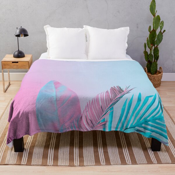 Item preview, Tropical and palm leaves in vibrant holographic neon colors designed and sold by Dear-Ashlin.