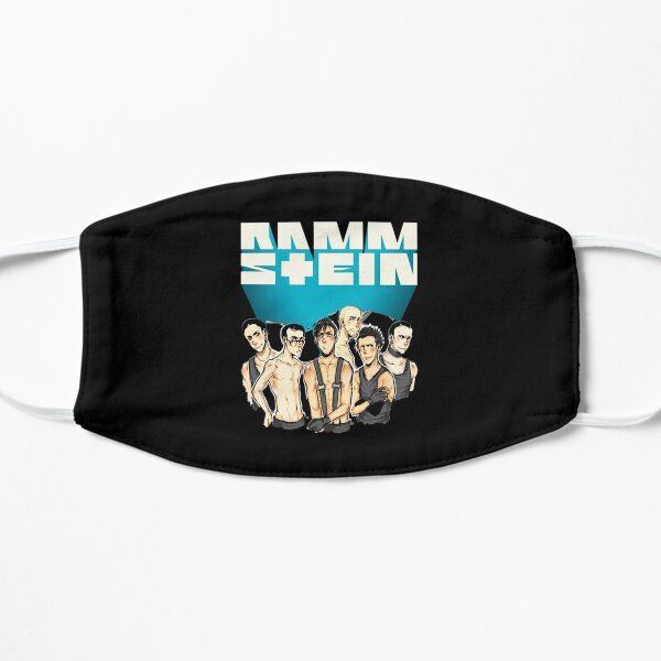 rammst azul Mascarilla plana