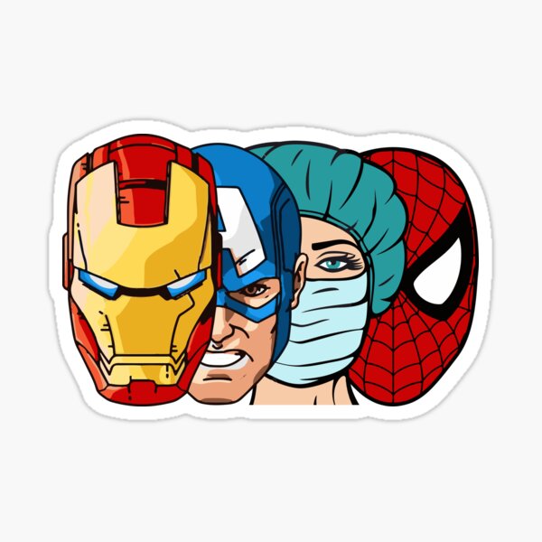 Super Hero Nurse Sticker