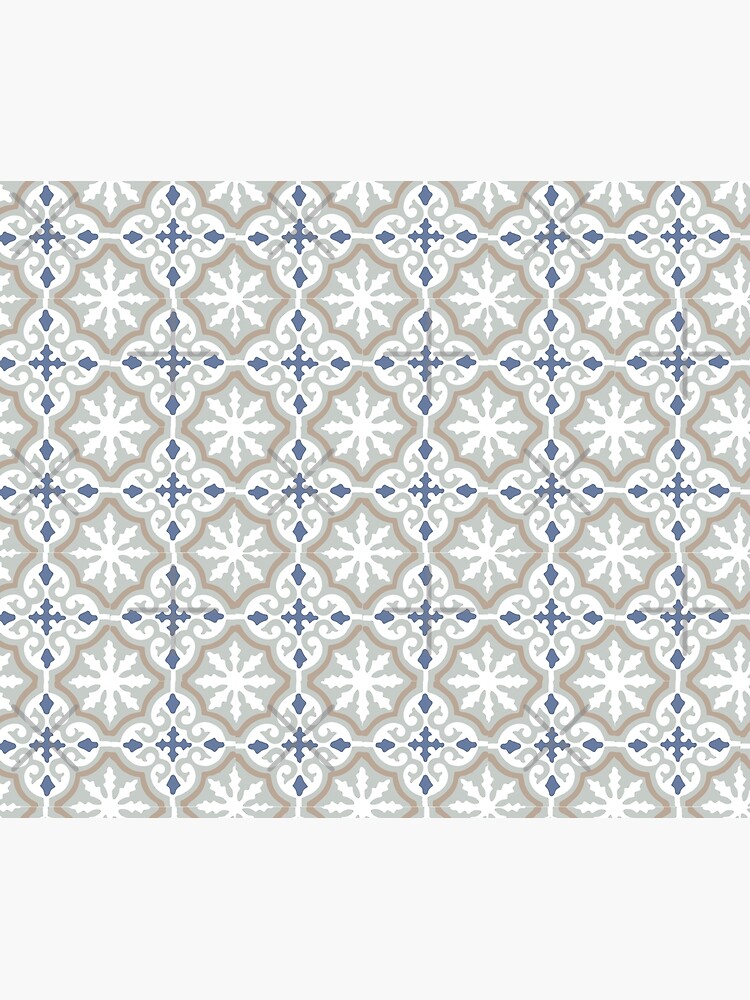 Moroccan Zellige pattern Grey and Blue by koovox