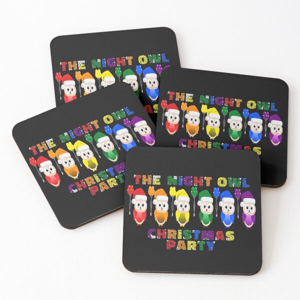 Item preview, The night owl Christmas party designed and sold by MDKawaii.