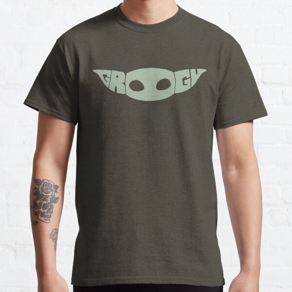 Grogu Word Art (green) Classic T-Shirt