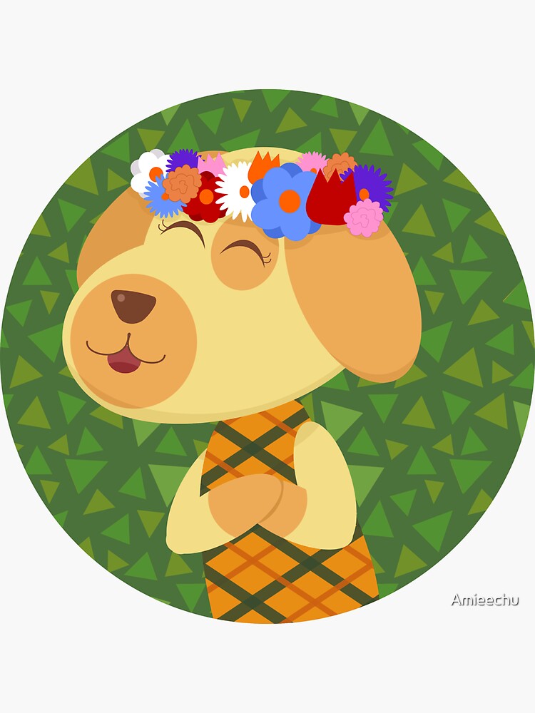 "Flower Crown Goldie ACNH" Sticker for Sale by Amieechu Redbubble