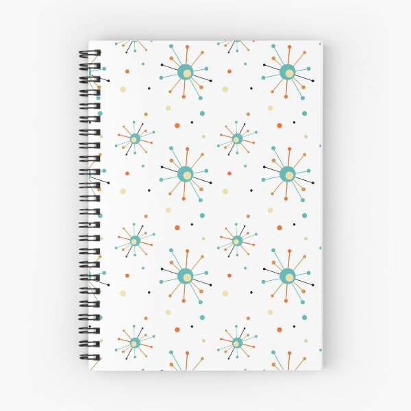 Item preview, Atomic Age Teal Orange Black Starburst Pattern designed and sold by Orchard Berry.