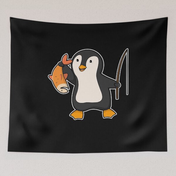Item preview, Penguin as Angler with Fish designed and sold by Snabdesign84.