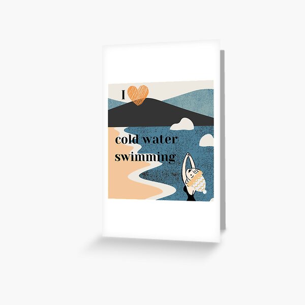 Item preview, I love cold water swimming ice water designed and sold by Wildflow Creations.