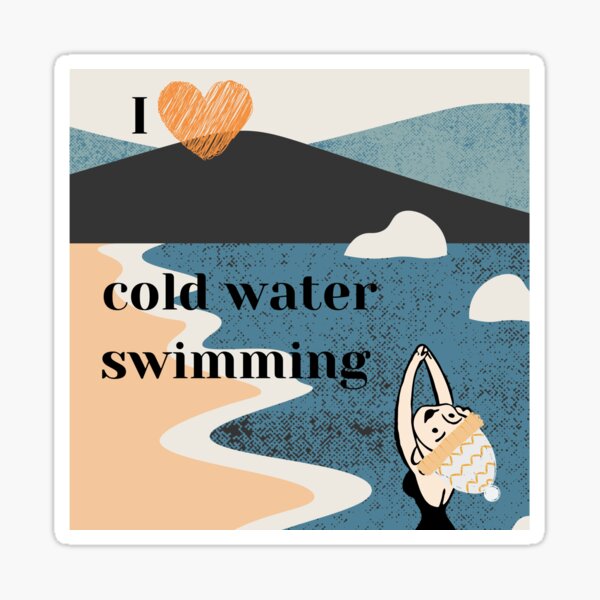Item preview, I love cold water swimming ice water designed and sold by Wildflow Creations.