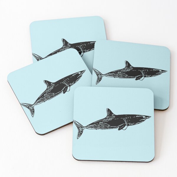 Item preview, Mako Shark Black Print designed and sold by designsasstultd.