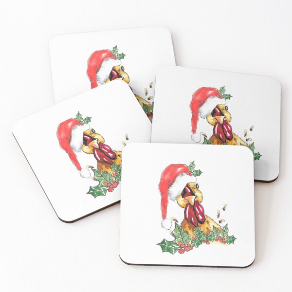 Item preview, Holiday hen in santa hat designed and sold by WiMGcreative.