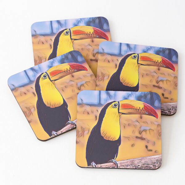 Item preview, Yellow Bird  Parrot Abstract Painting Art Design designed and sold by WildMuse44.